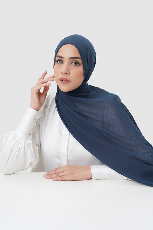 Everyday Twill Shawl - Dress Blue