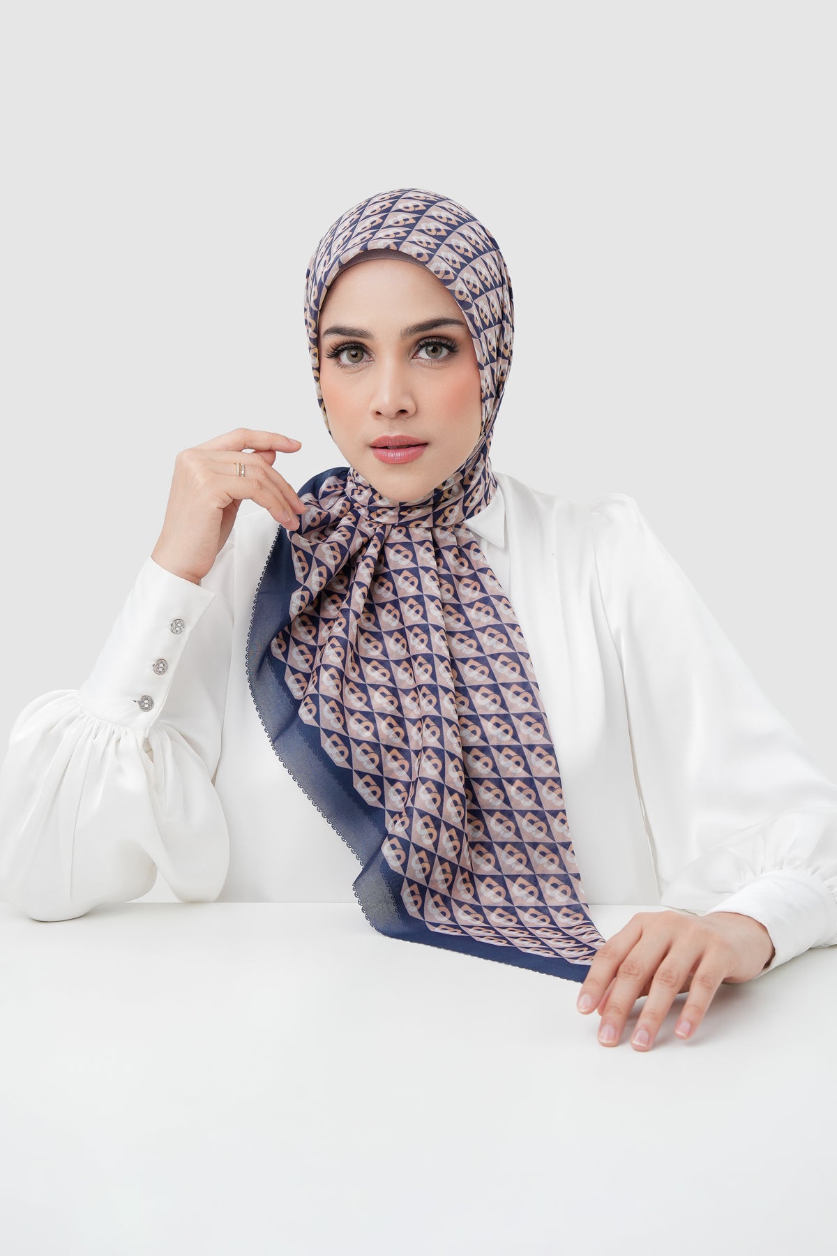 Prism Voile Square - Cranberry