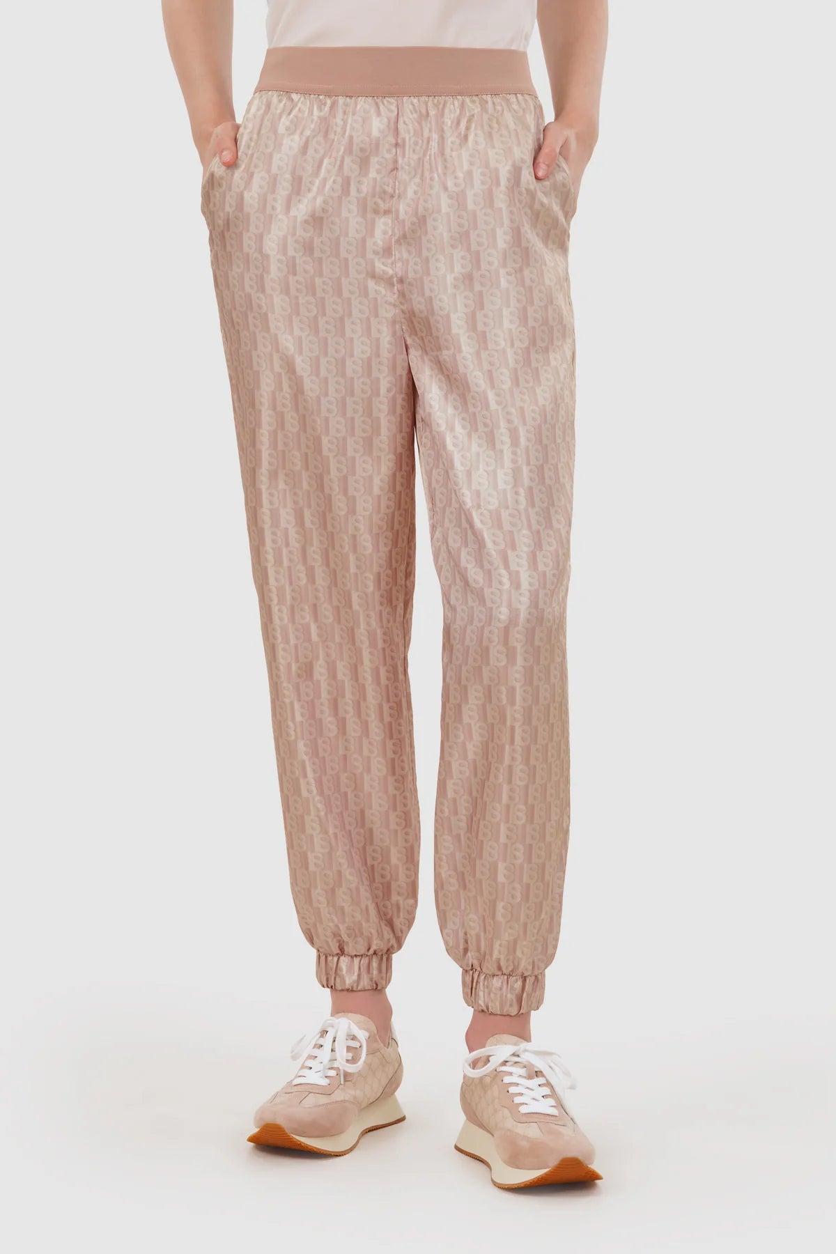 Leena Monogram Jogger Pants
