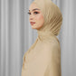 Tapis Satin Jacquard Shawl - Travertine