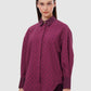 Bimu Monogram Overshirt - Maroon