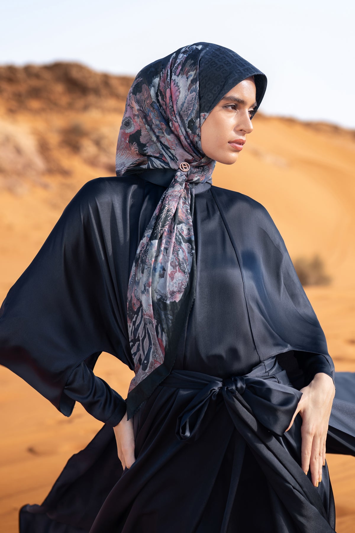 Dune Jacquard Voile Square - Bluvia