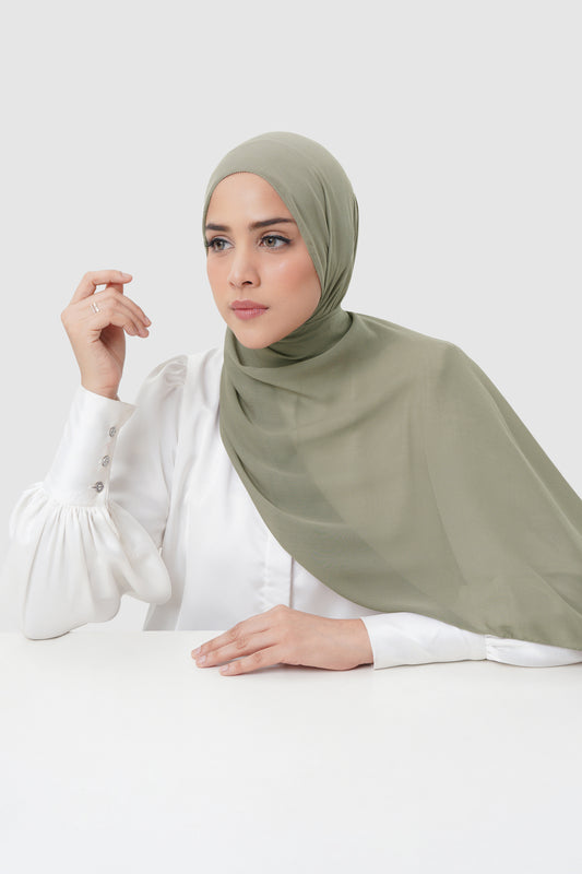 Everyday Twill Shawl - Smoke Olive