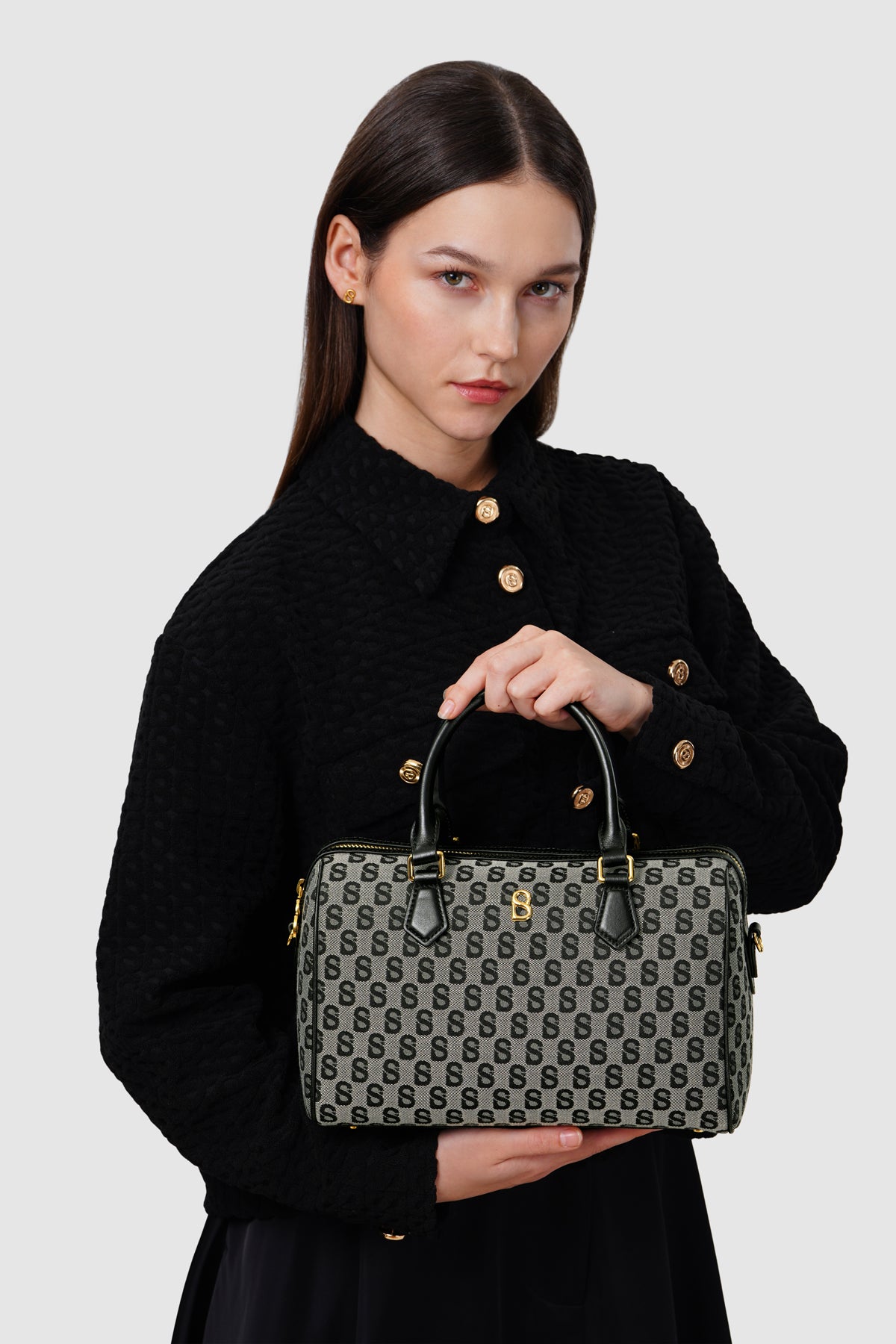 Monogram Handbag - Black