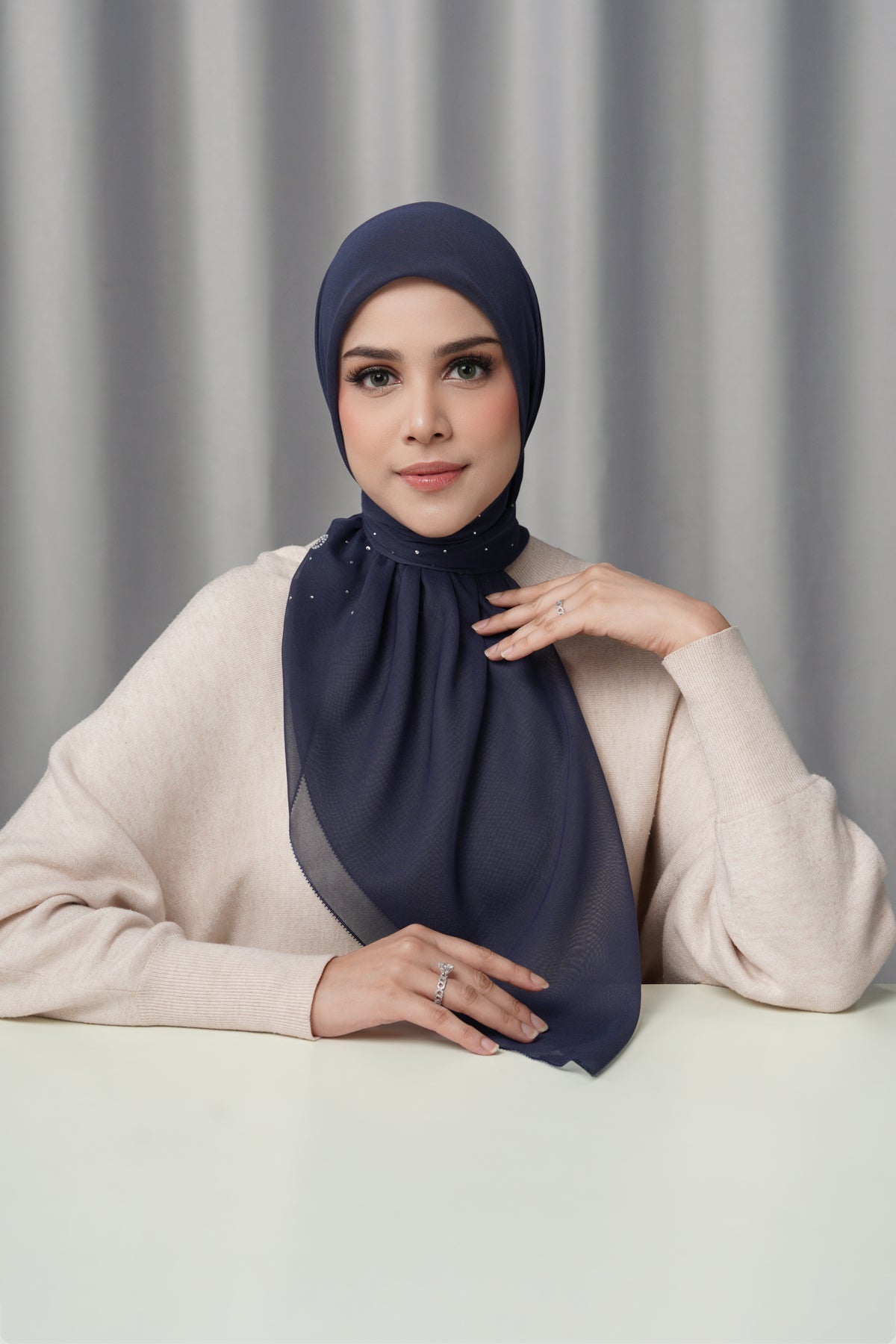 Everyday Glam Scarf - Navy