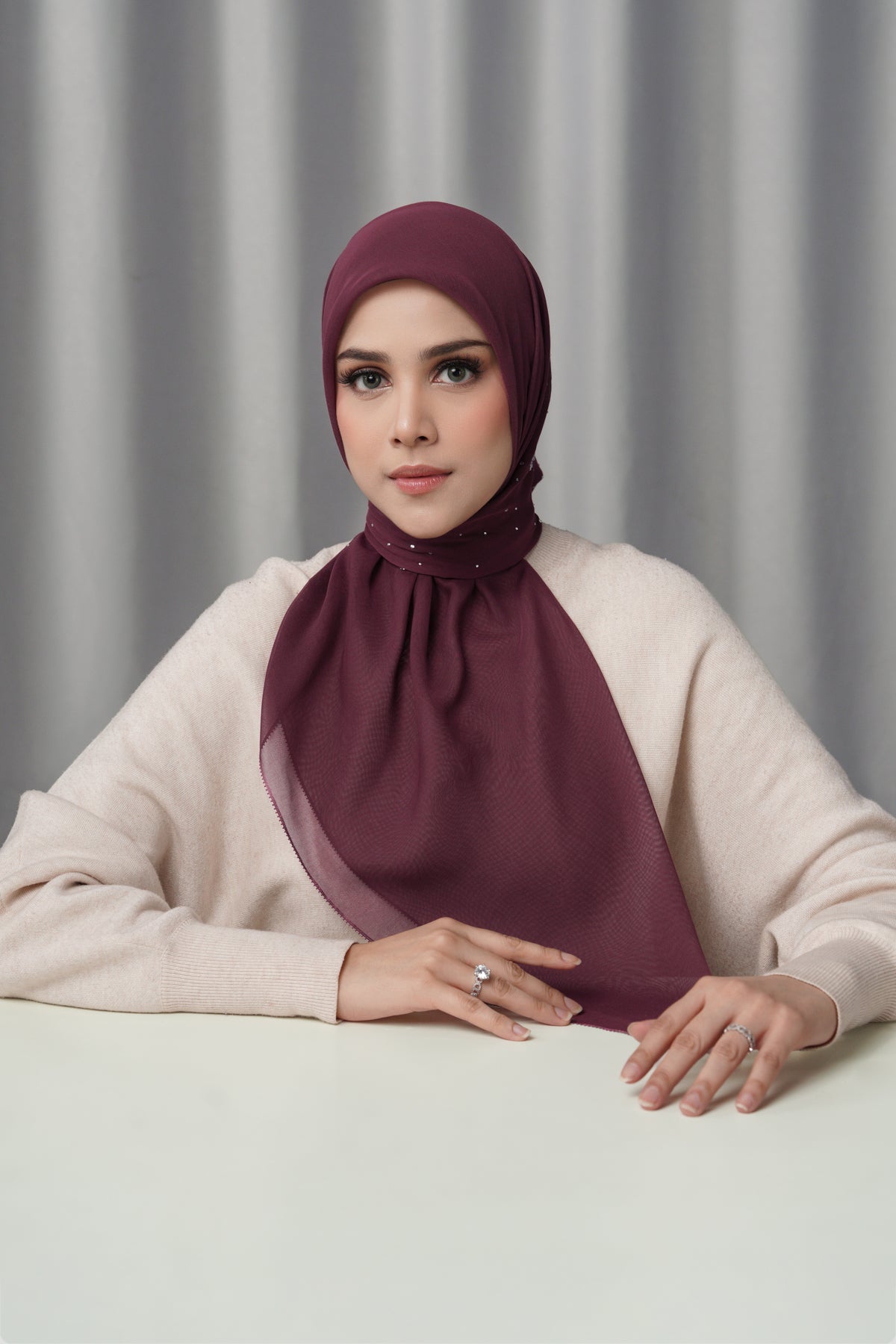 Everyday Glam Scarf - Pomegranate