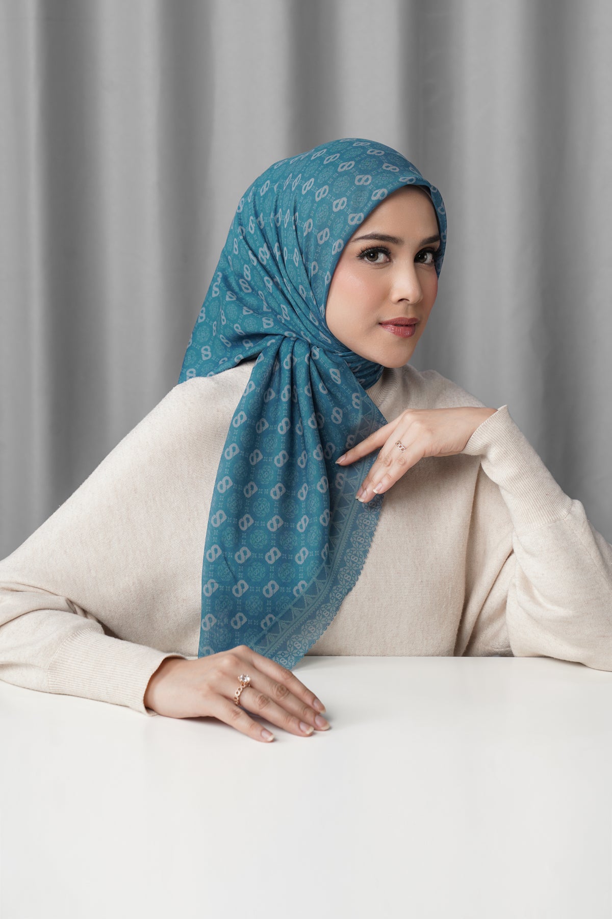 Songket Square - indigo