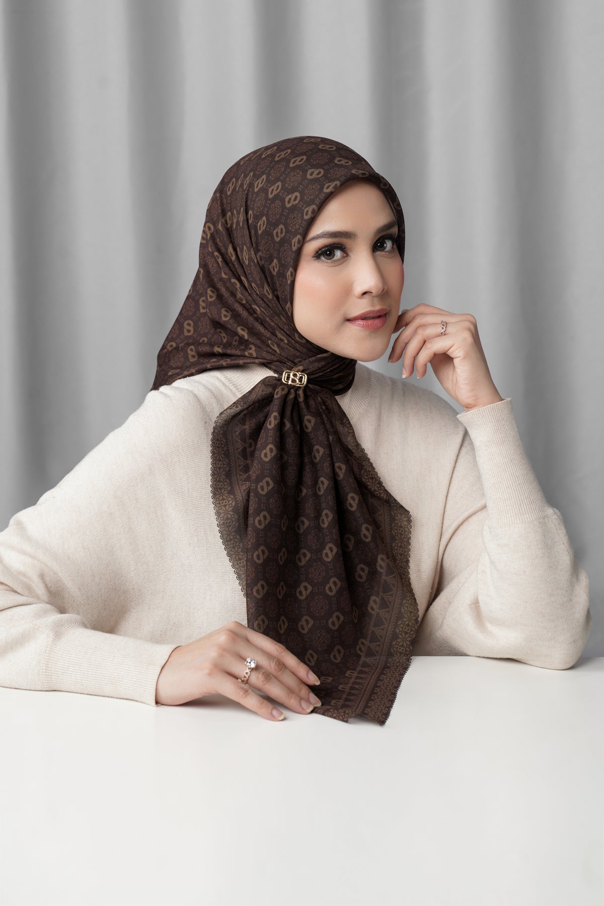 Songket Square - Mahogany