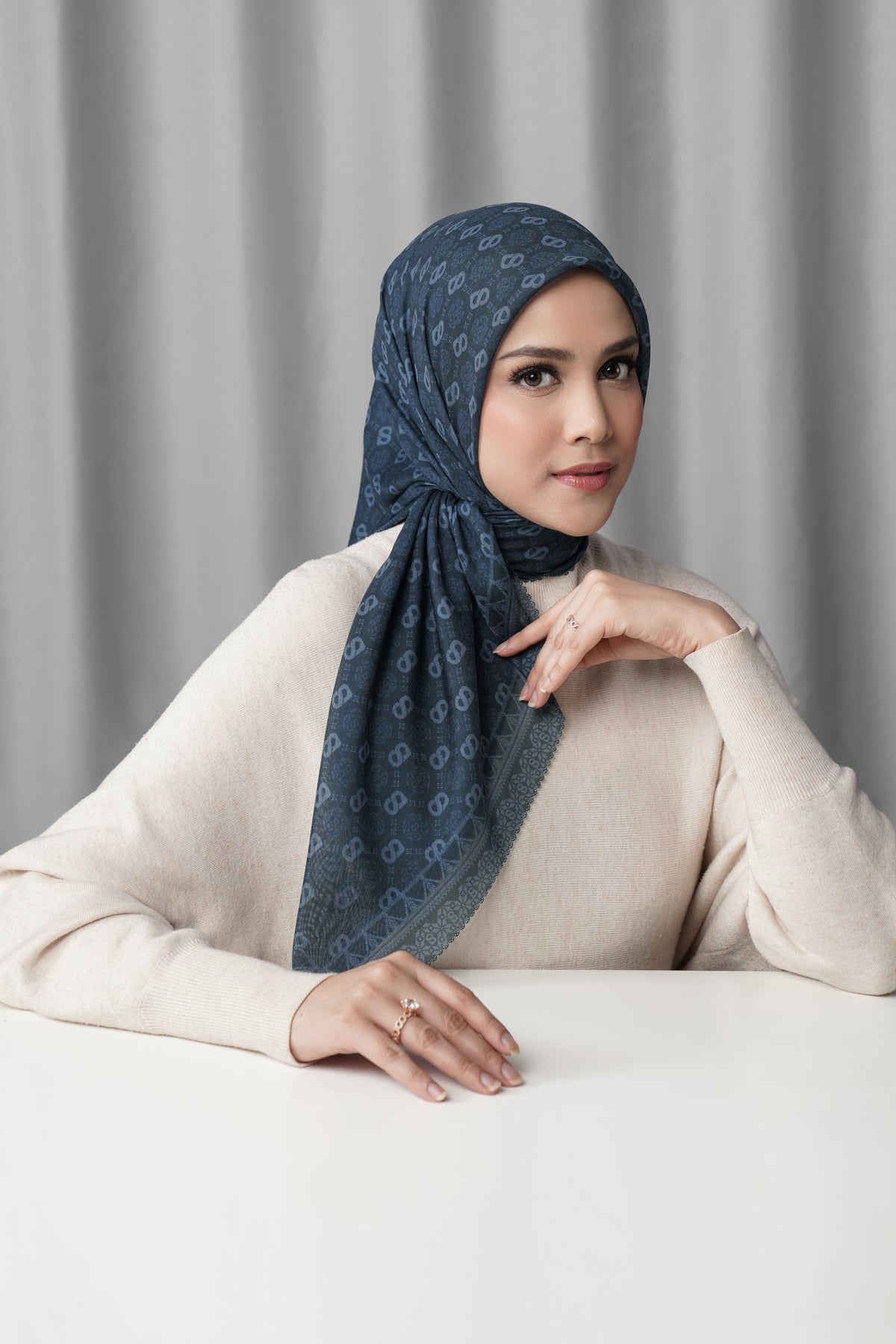 Songket Square - Maritime Blue