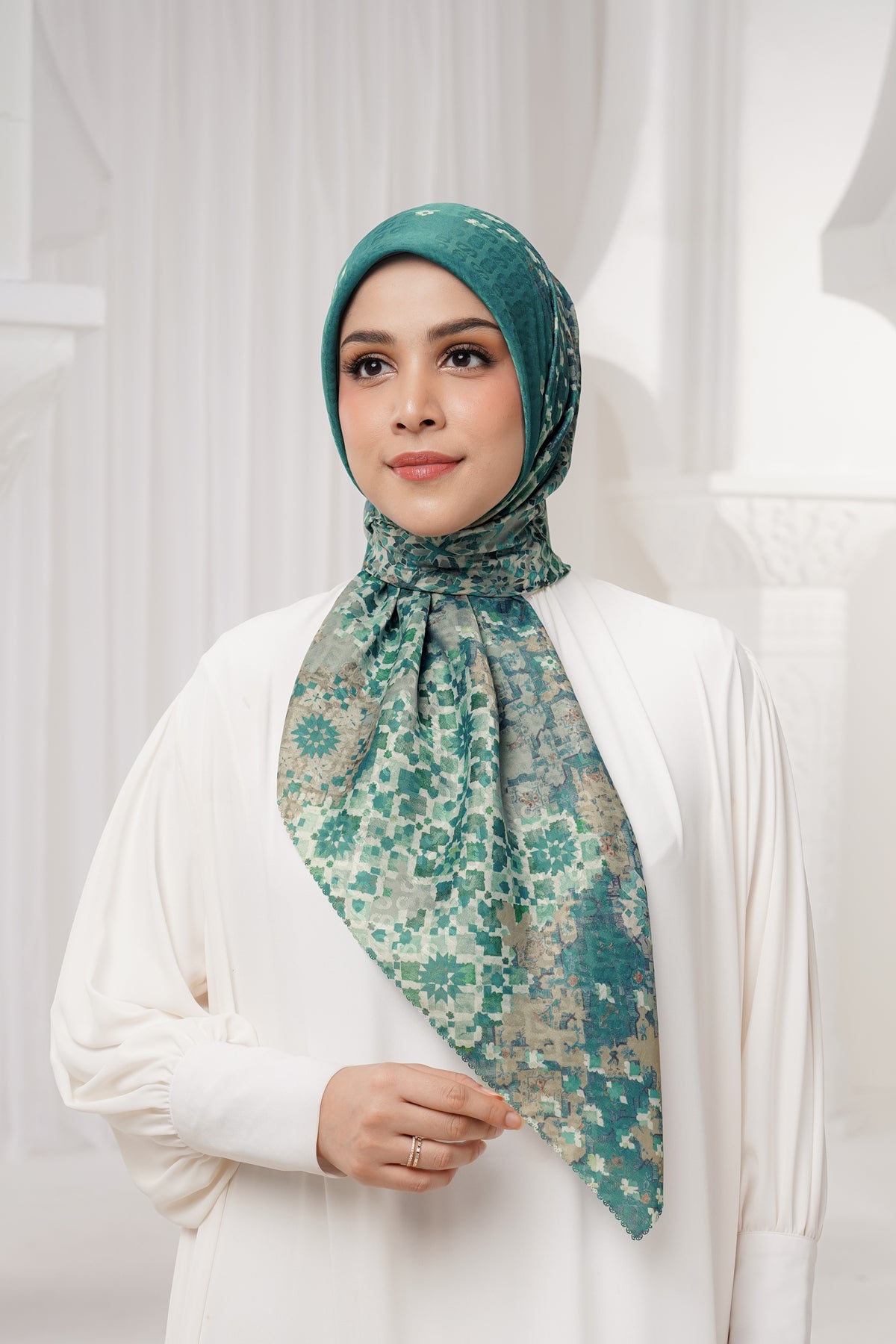 Moroccan Jacquard Voile - Evergreen