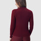 Everyday Knit Half Button - Maroon