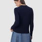 Everyday Knit Half Button - Navy