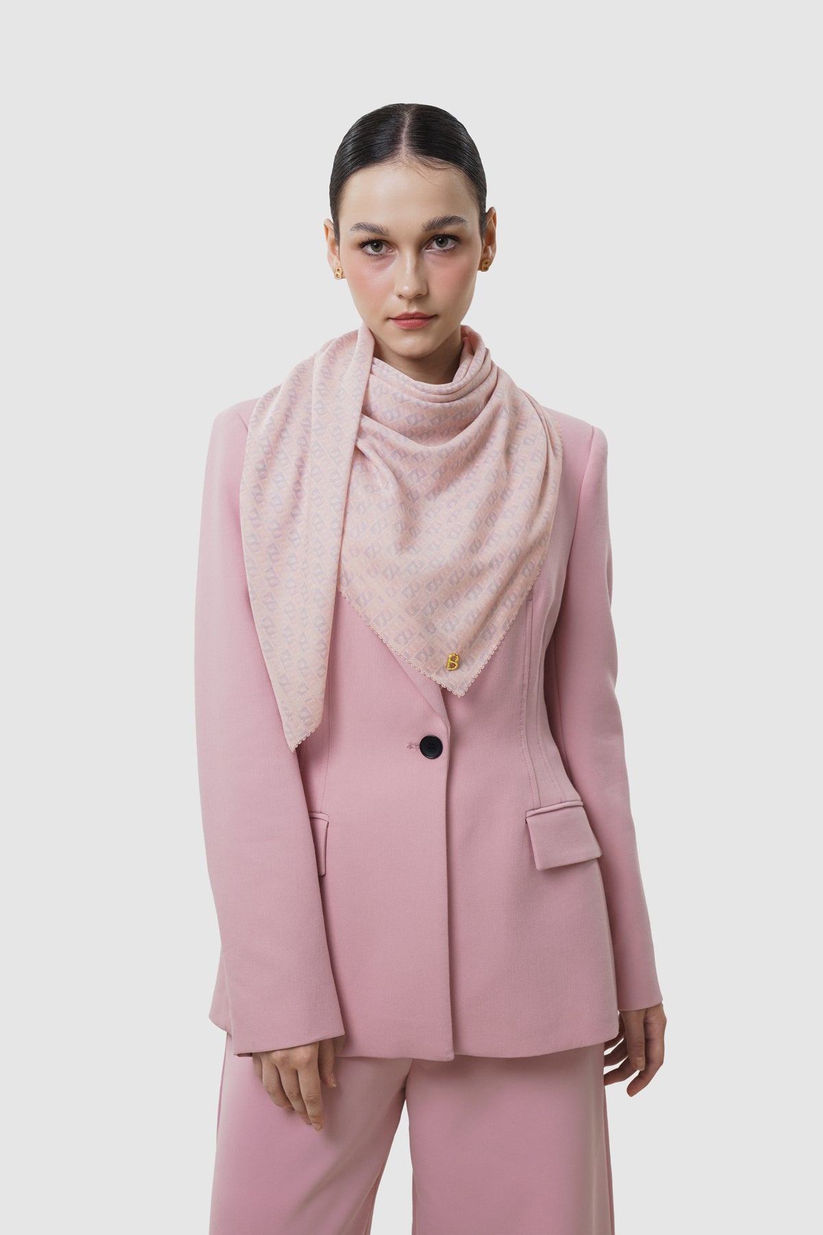 Interlock Voile Square - Bubblegum