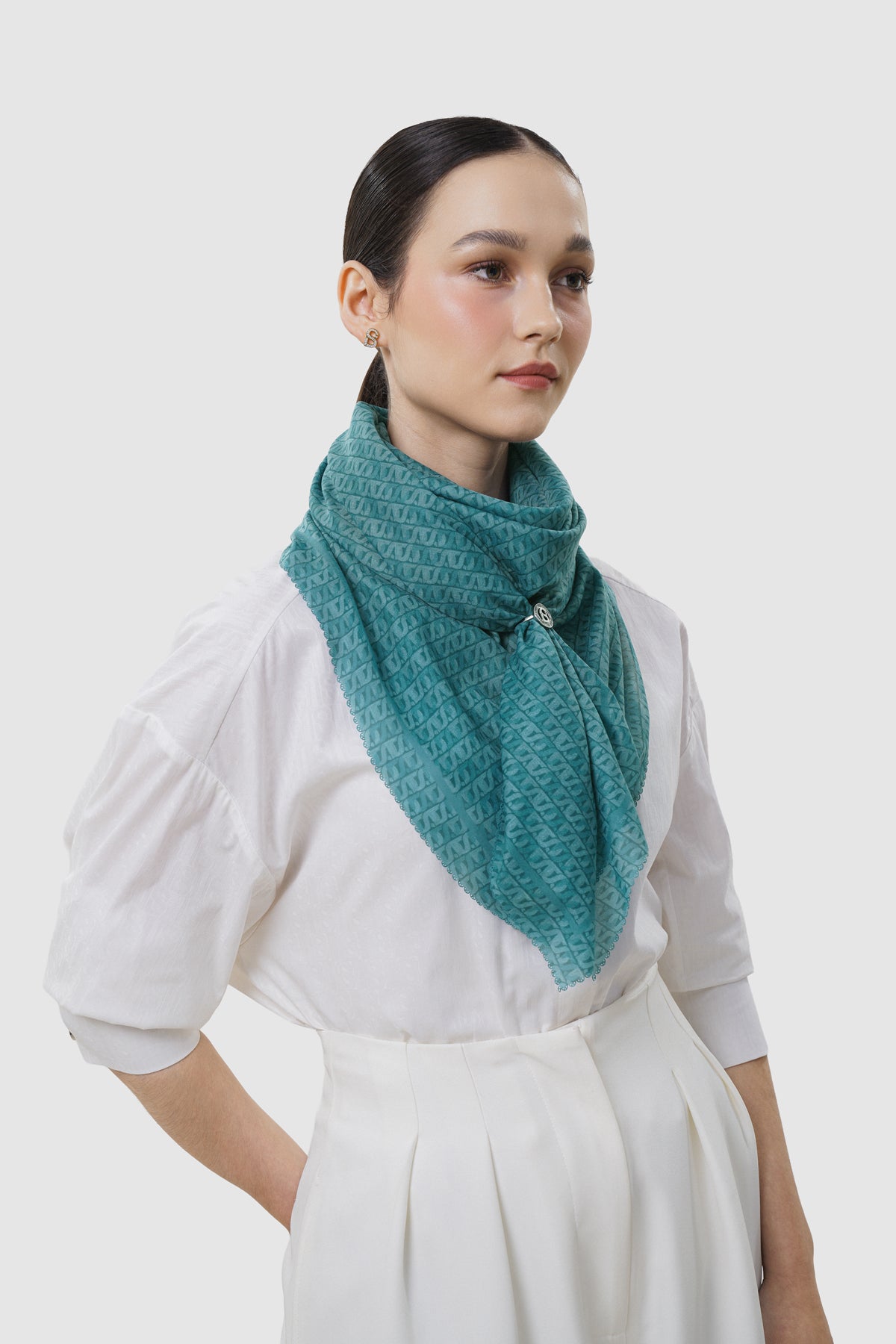 Interlock Voile Square - Teal