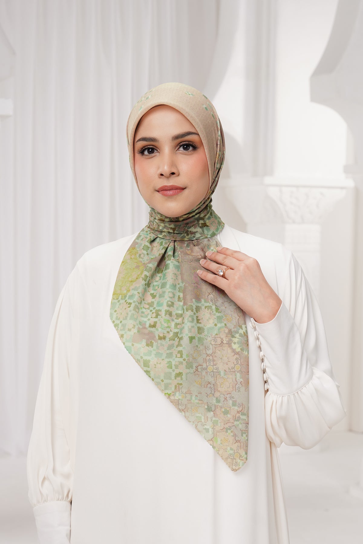 Moroccan Voile Square - Apricot