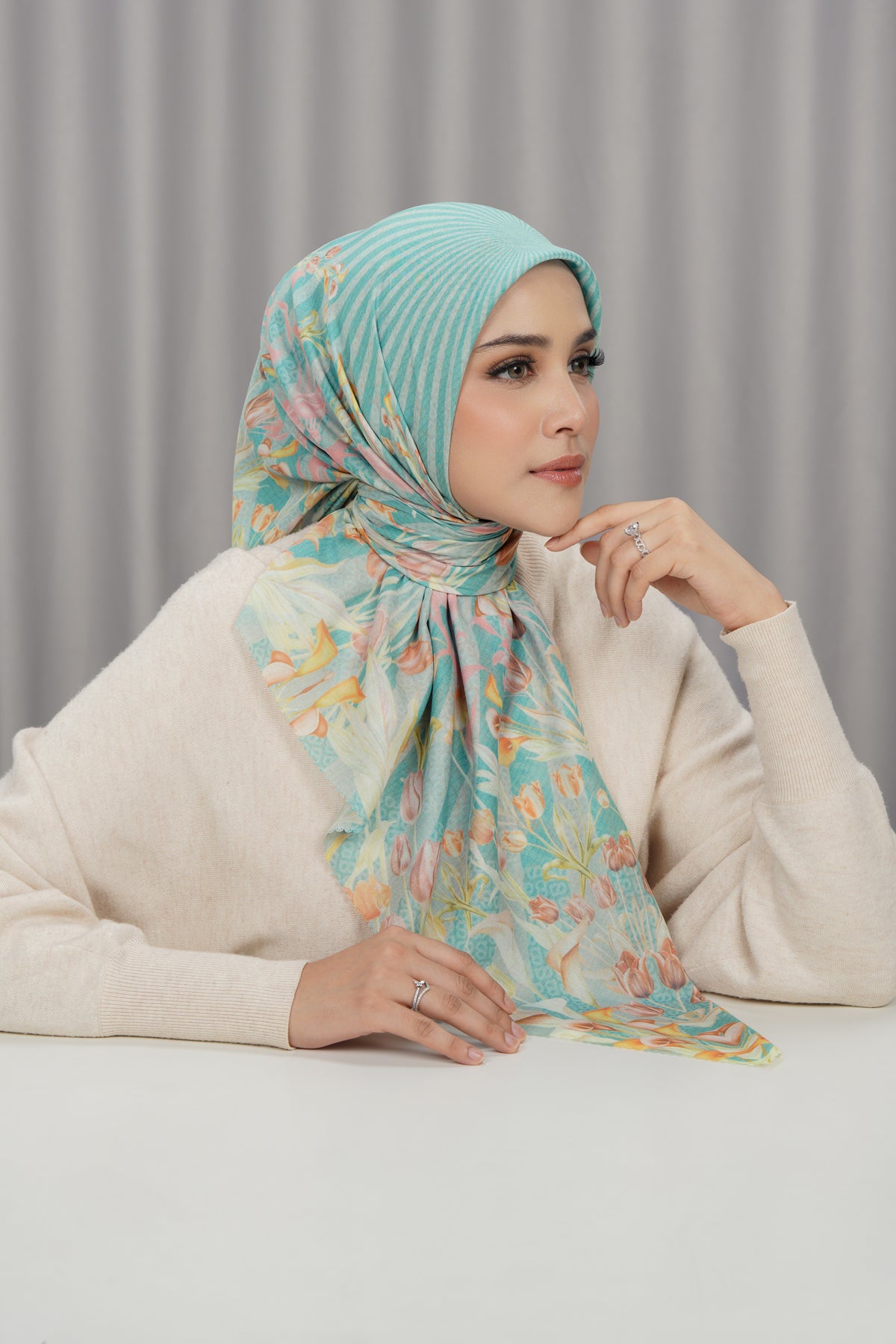 Tulip Voile Square - Jade