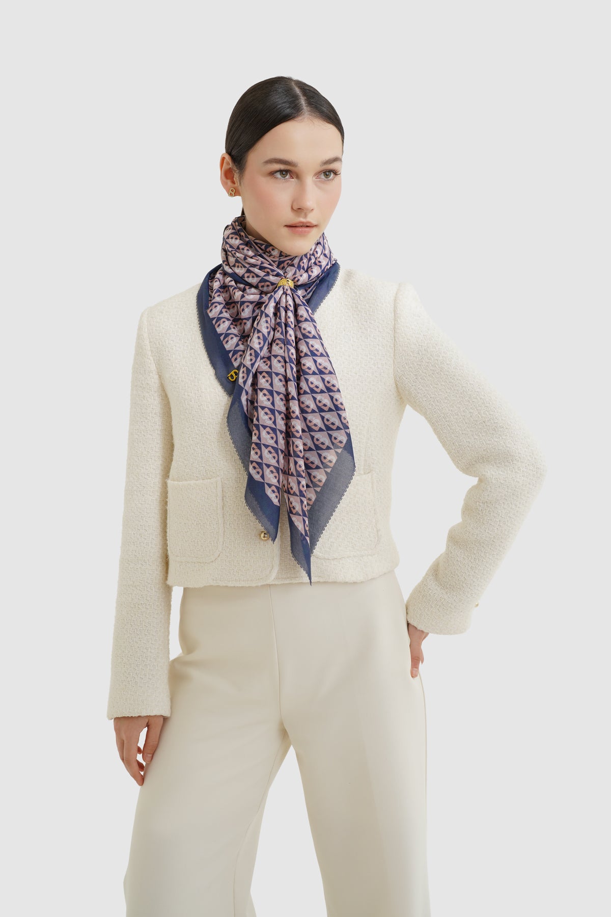 Prism Voile Square - Cranberry