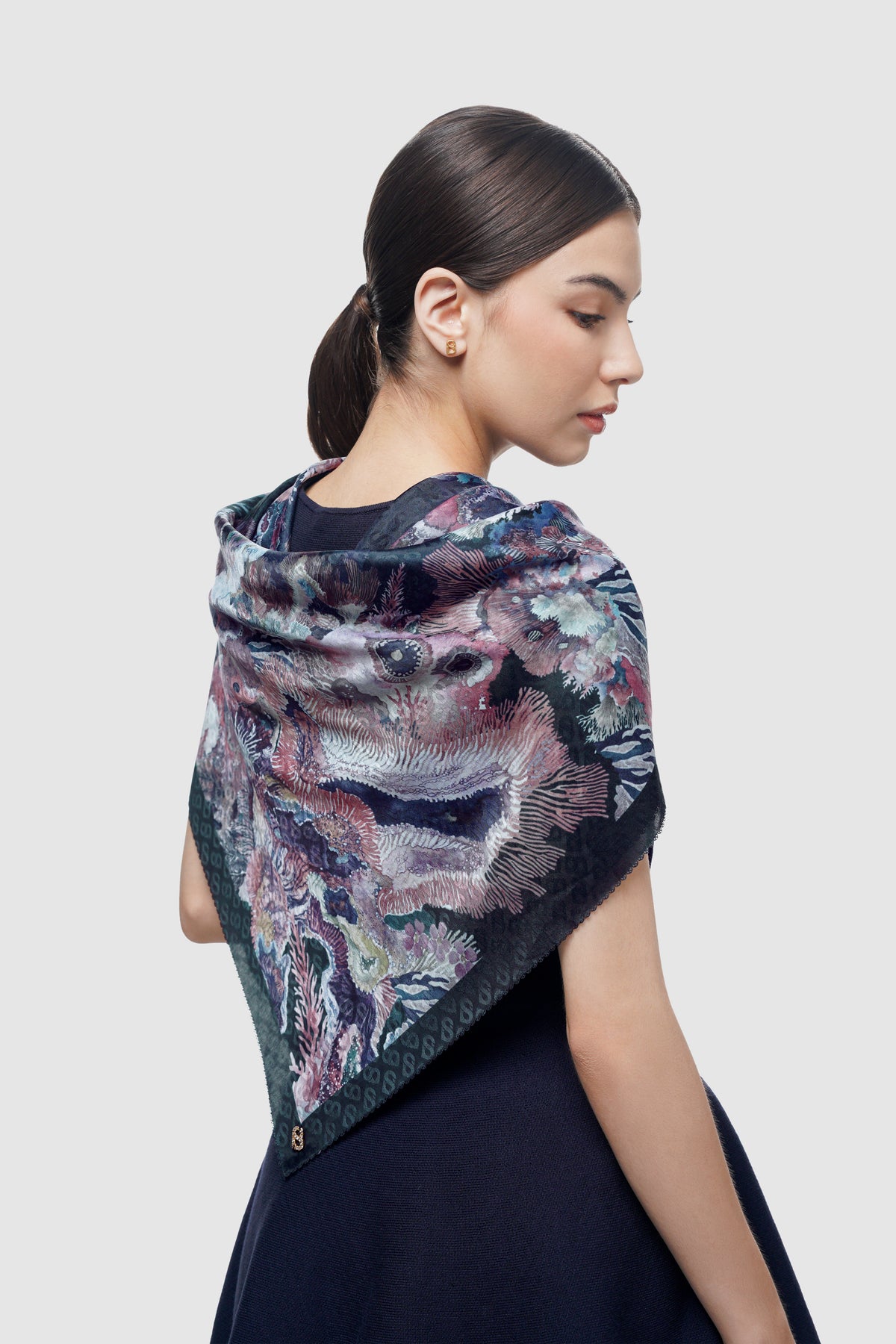 Dune Jacquard Voile Square - Bluvia