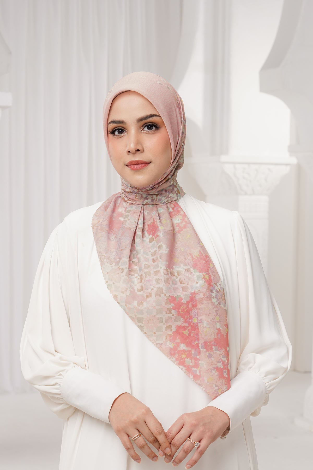 Moroccan Satin Square - Rosewater