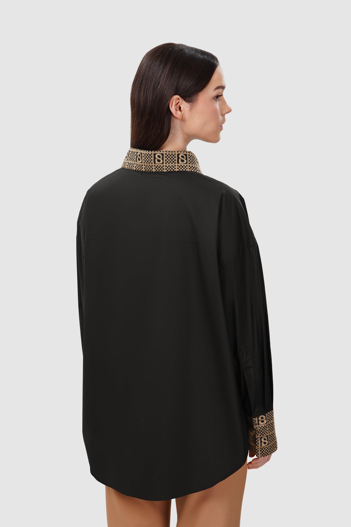 Plaid Monogram Shirt - Black