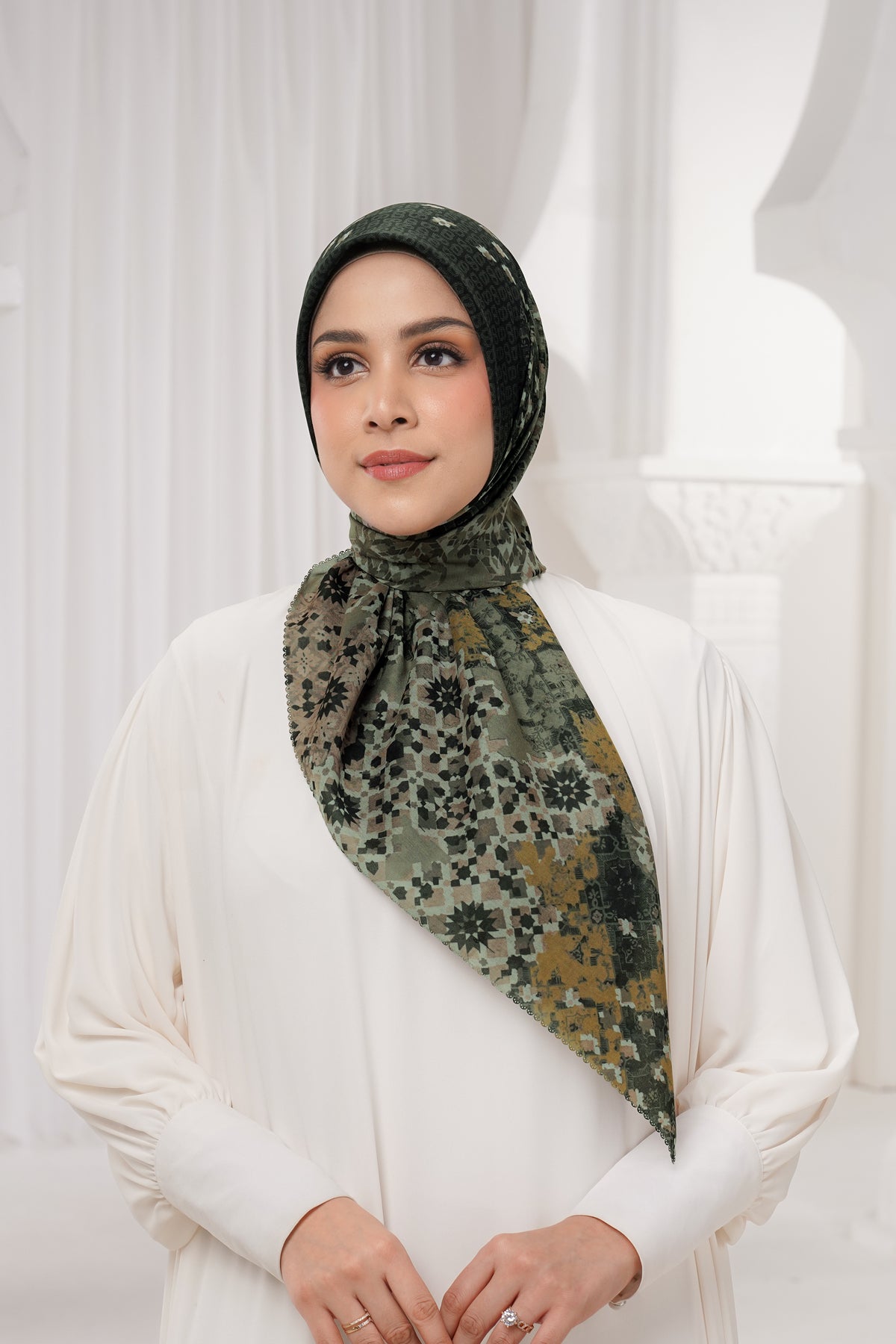 Moroccan Voile Square - Charcoal