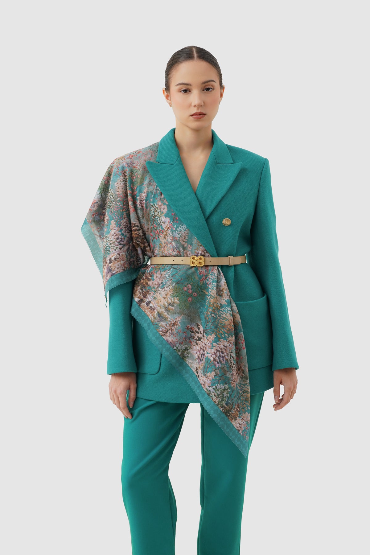 Holiday 3 Voile Square - Evergreen