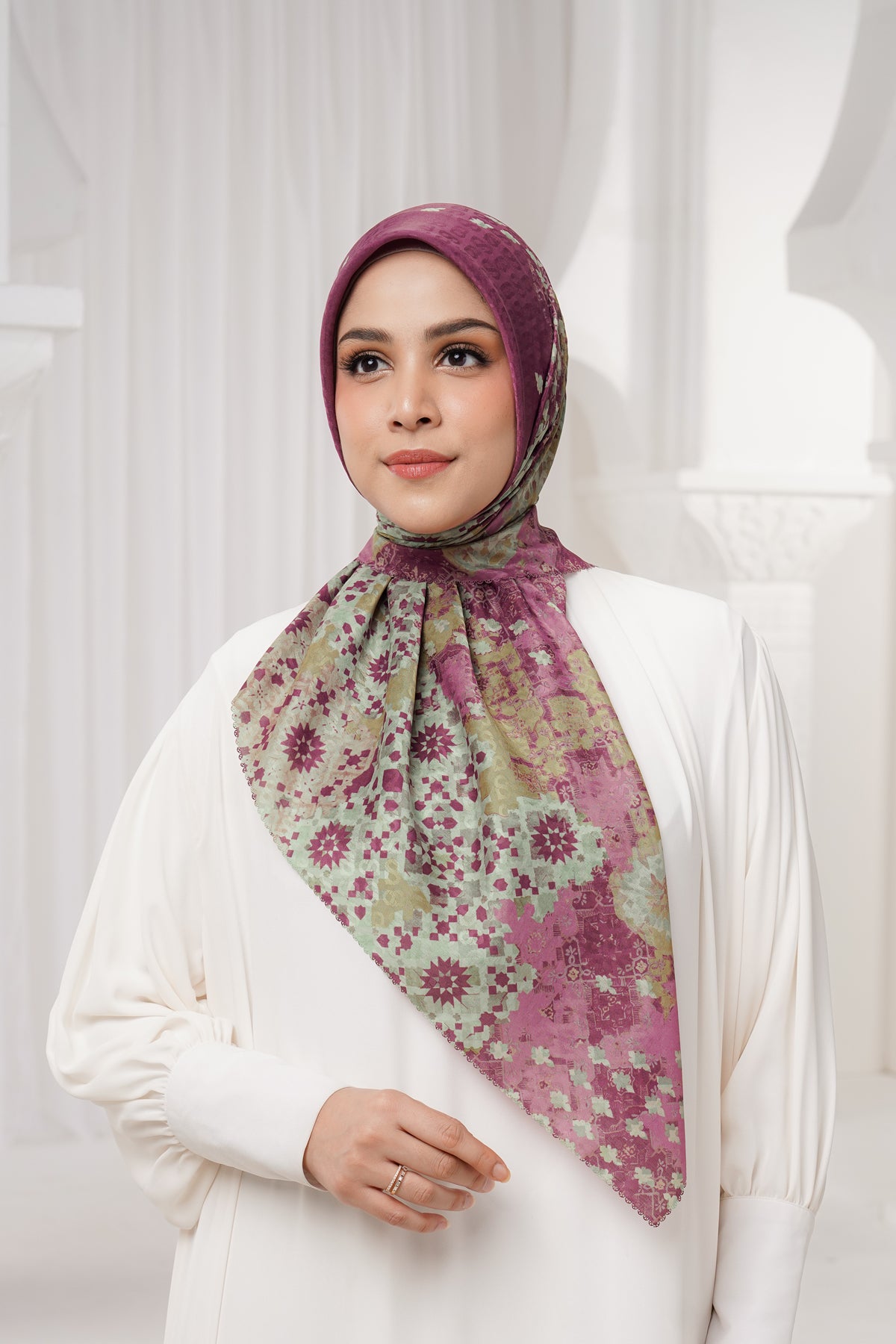Moroccan Jacquard Voile - Grape