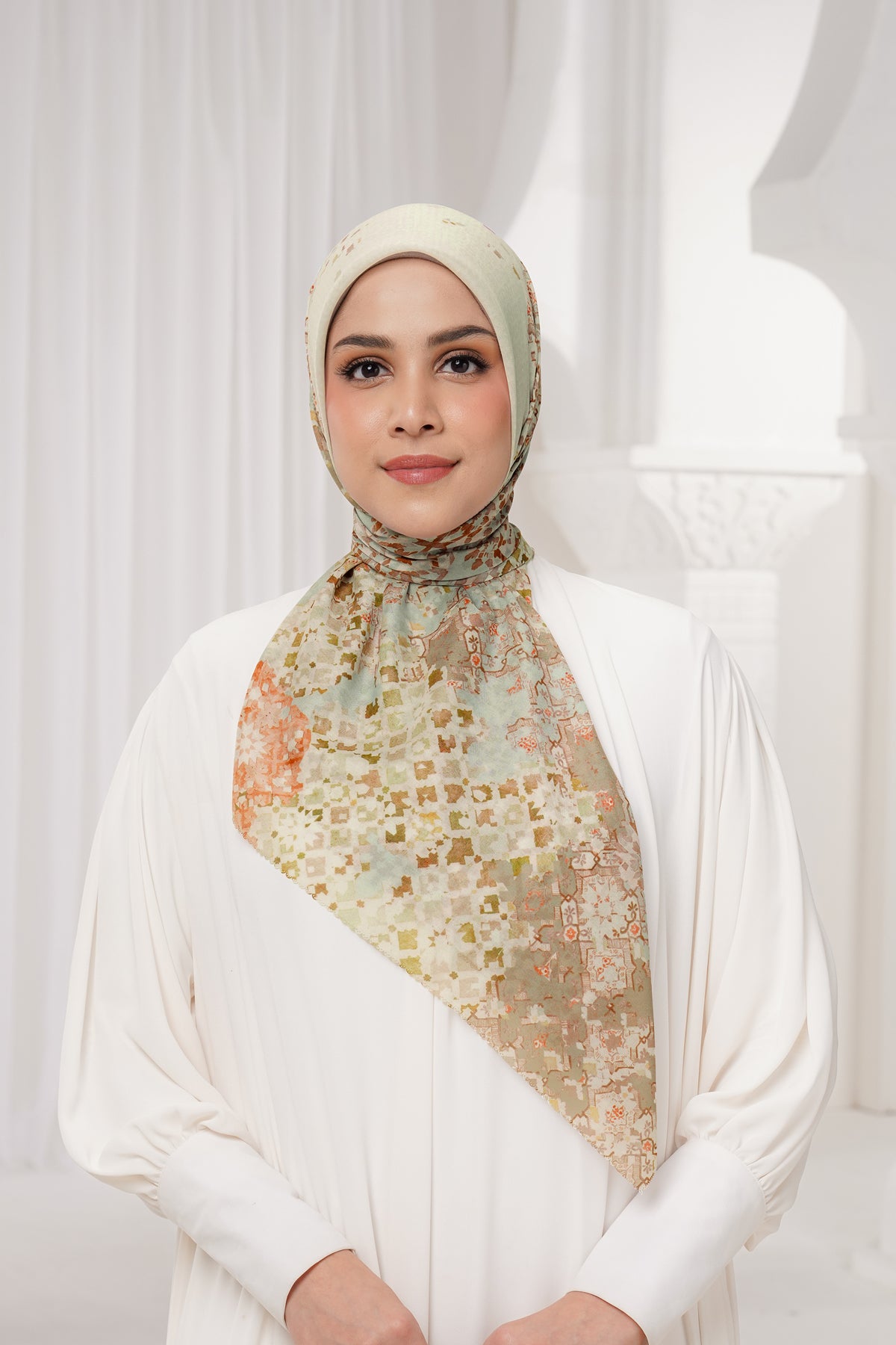 Moroccan Voile Square - Ivory