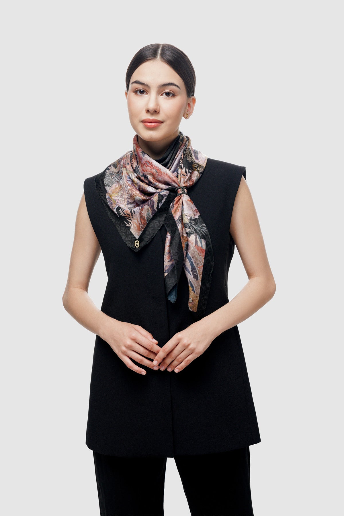 Dune Jacquard Voile Square - Underblack