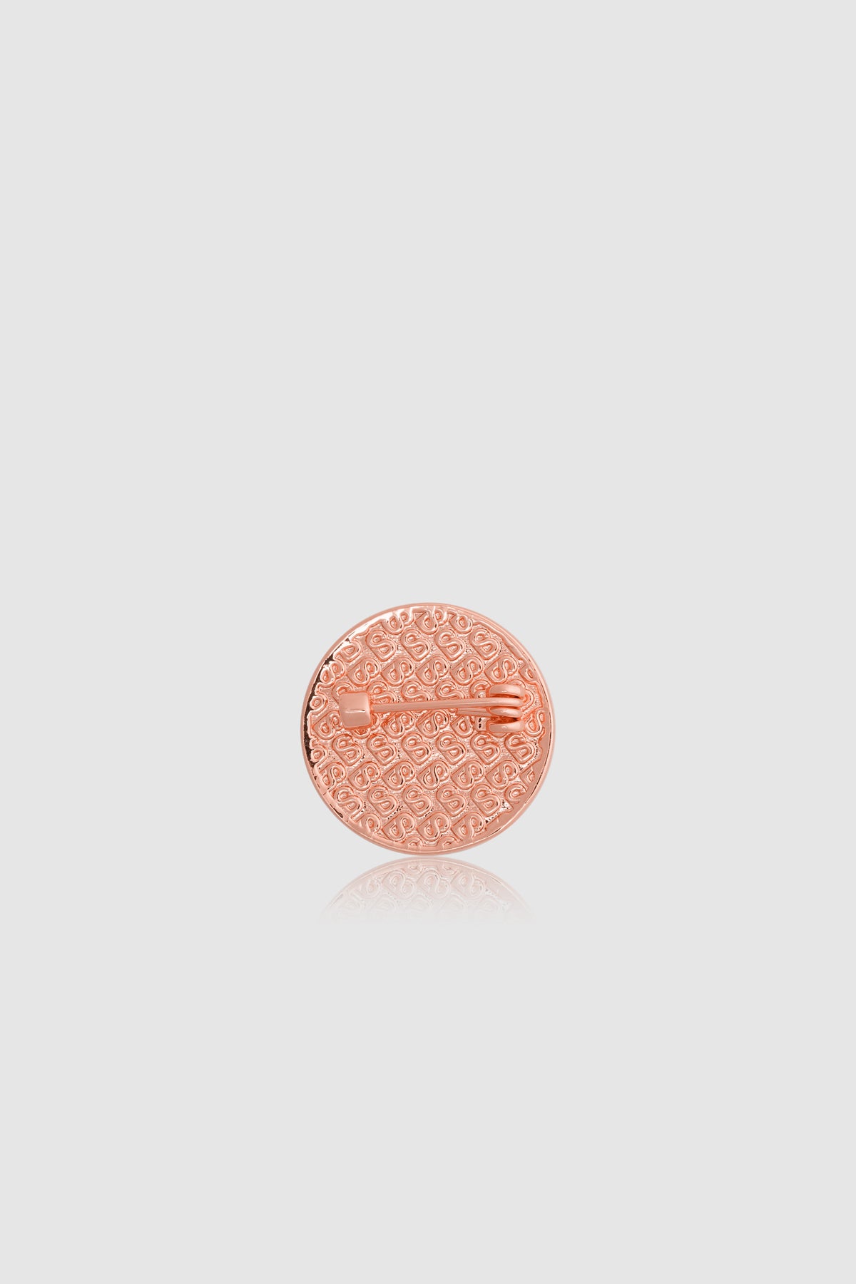 Petite Round Pearl Brooch - Rose Gold
