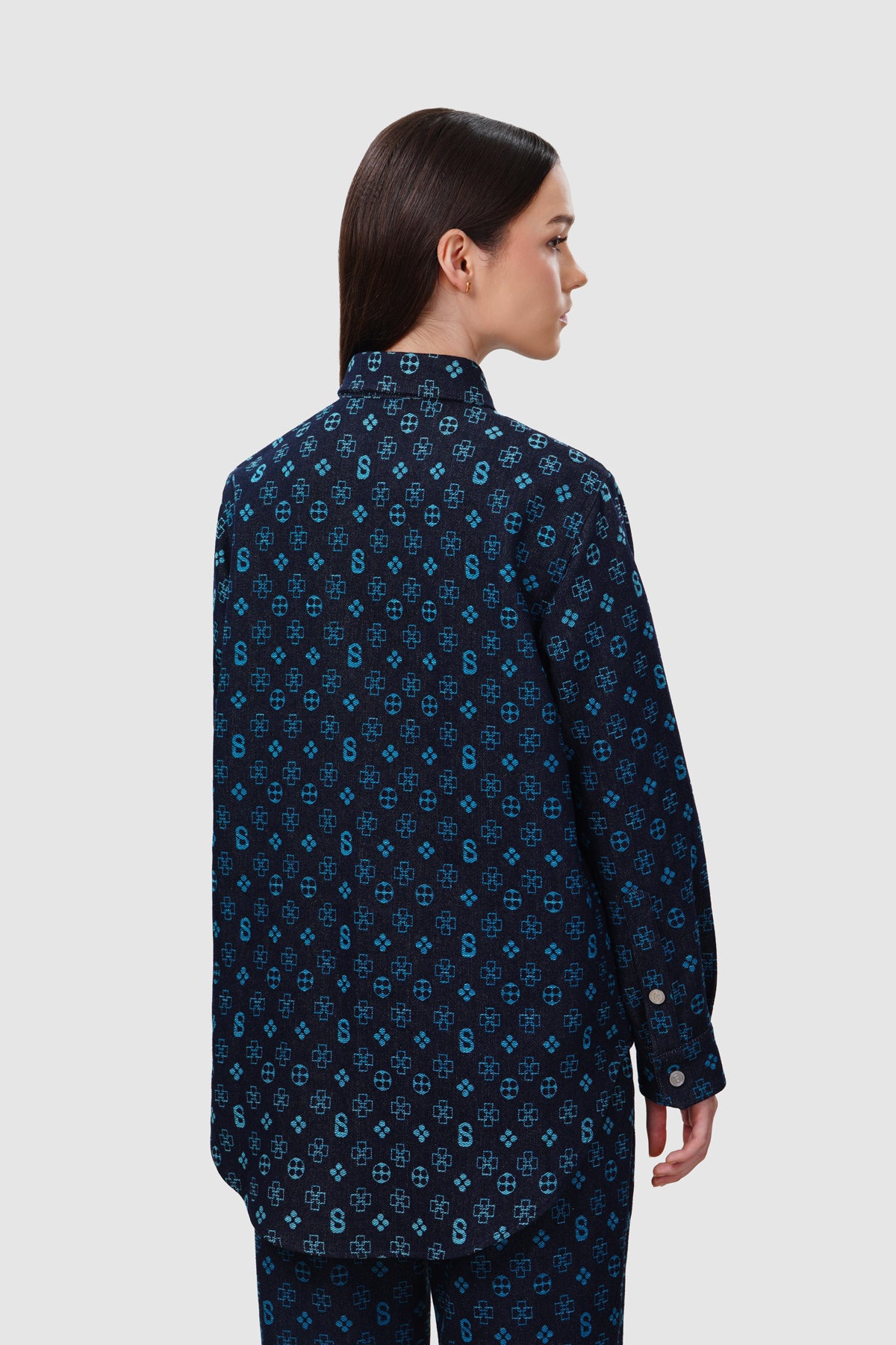 Monogram Denim Shirt - Blue