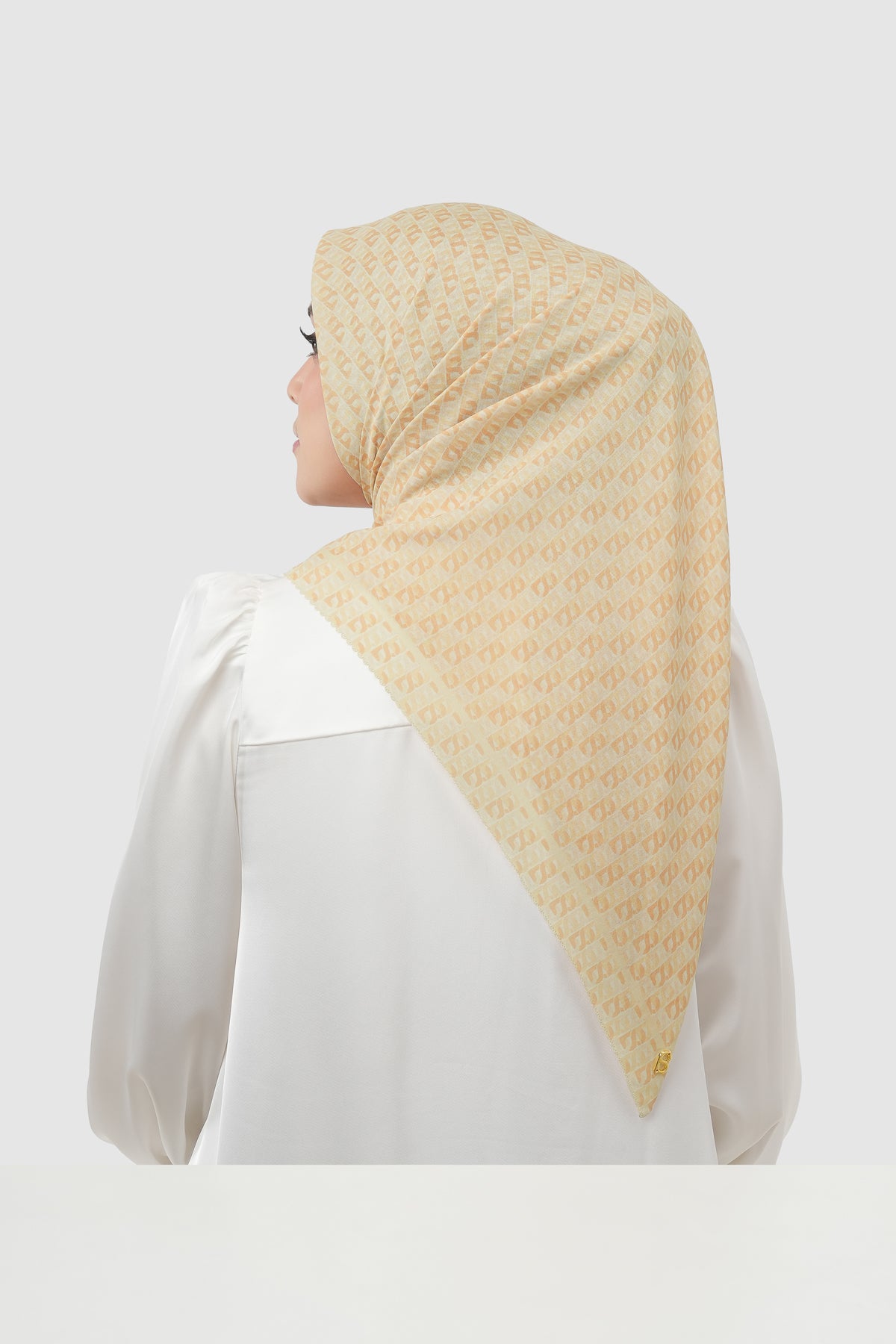 Interlock Voile Square - Pale Banana