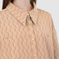 Leena Monogram Pocket Shirt - Mocha