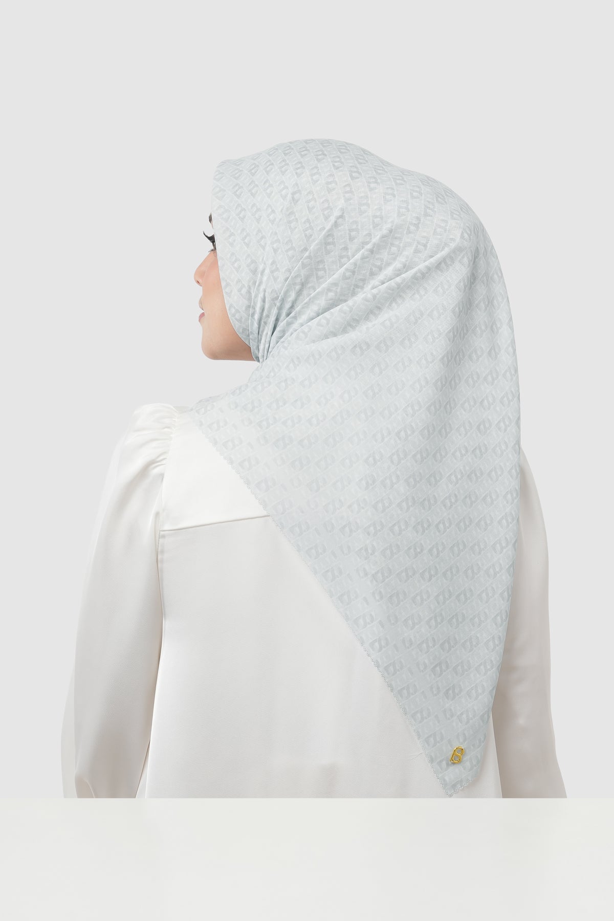 Interlock Voile Square - Cloud