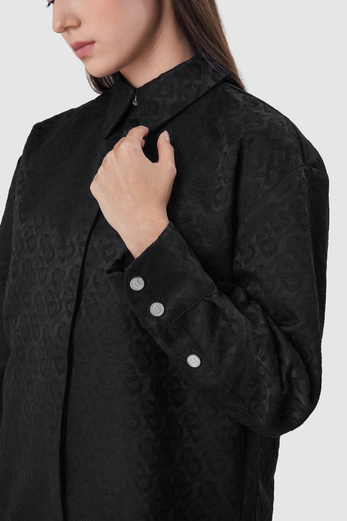 Monogram Wicker Shirt - Black