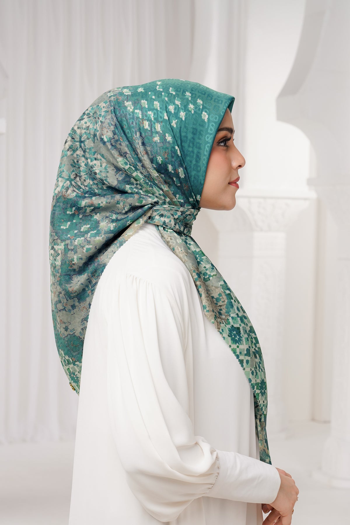 Moroccan Jacquard Voile - Evergreen