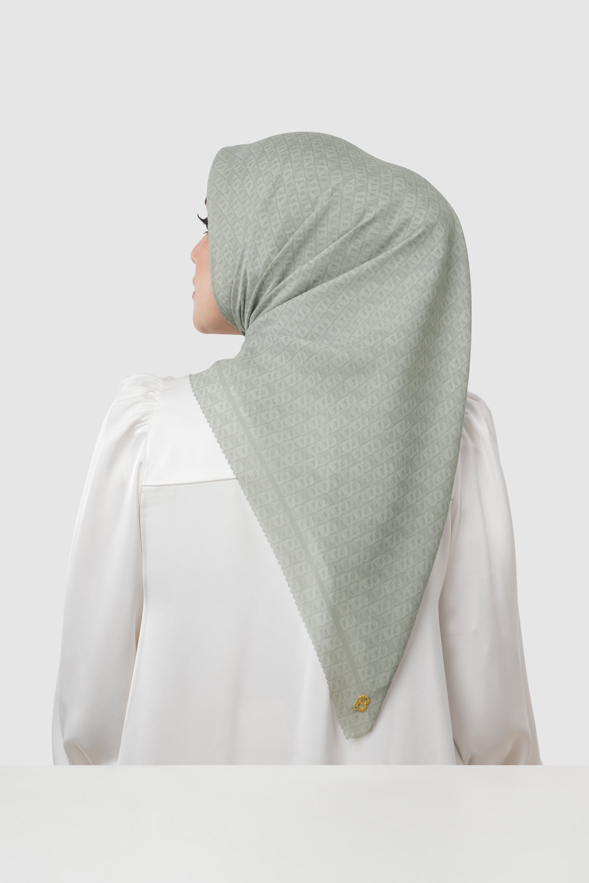 Interlock Voile Square - Abbey Stone