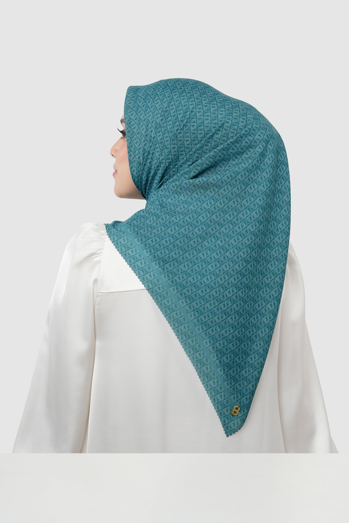 Interlock Voile Square - Teal