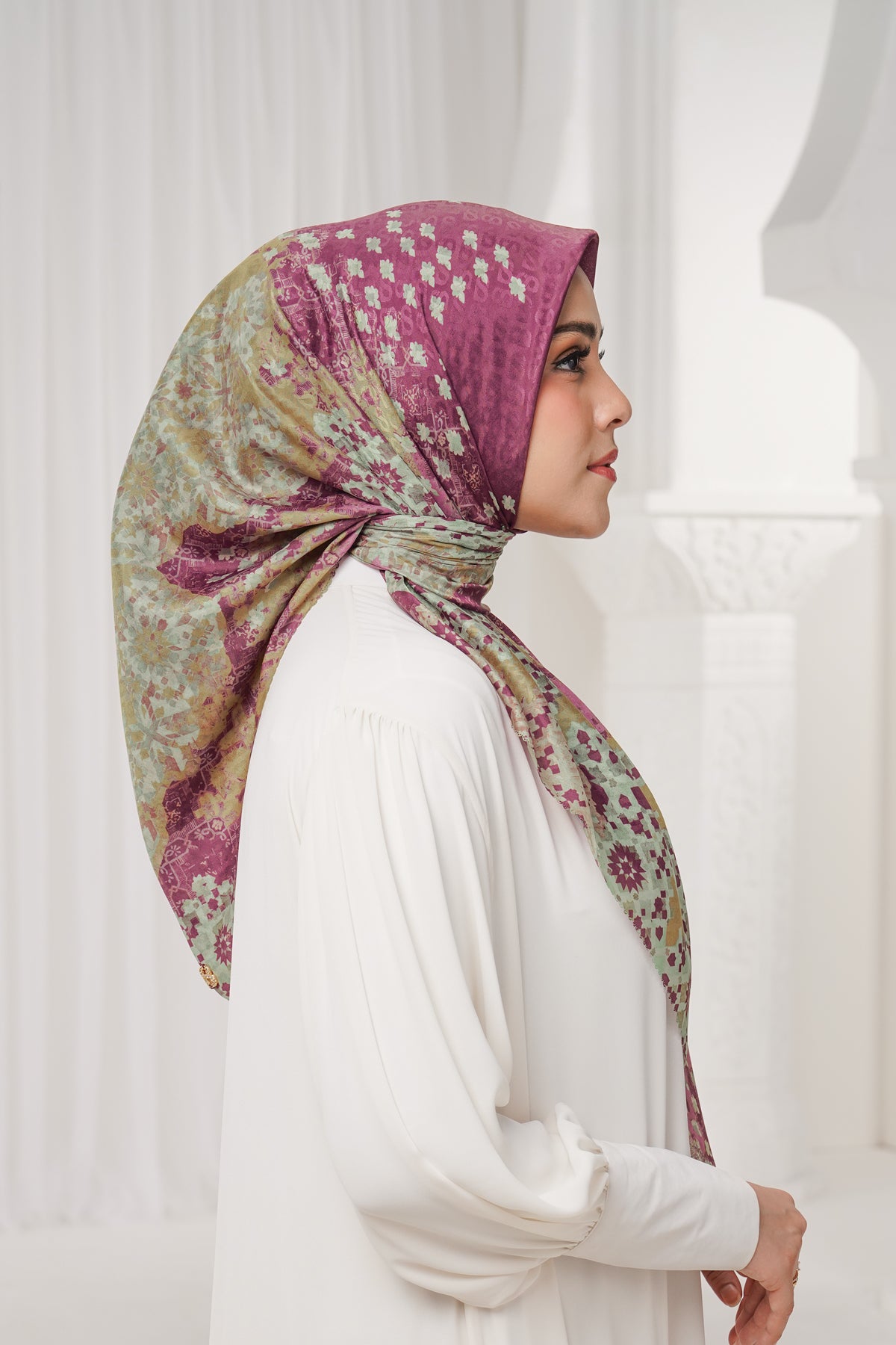 Moroccan Jacquard Voile - Grape
