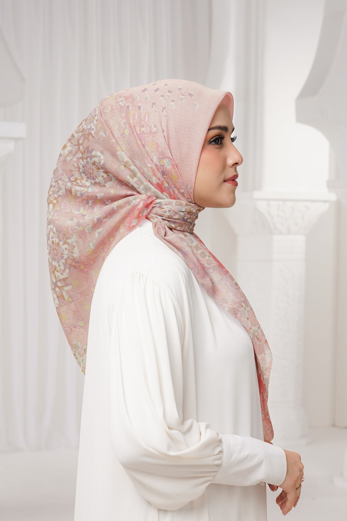 Moroccan Satin Square - Rosewater