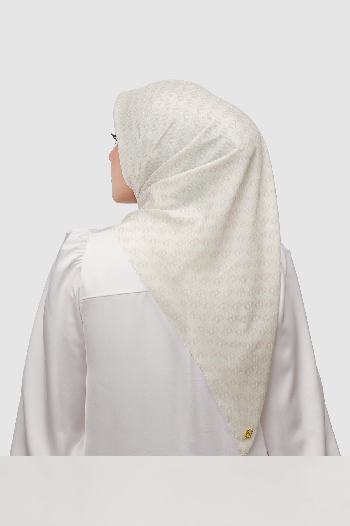 Interlock Voile Square - Bone