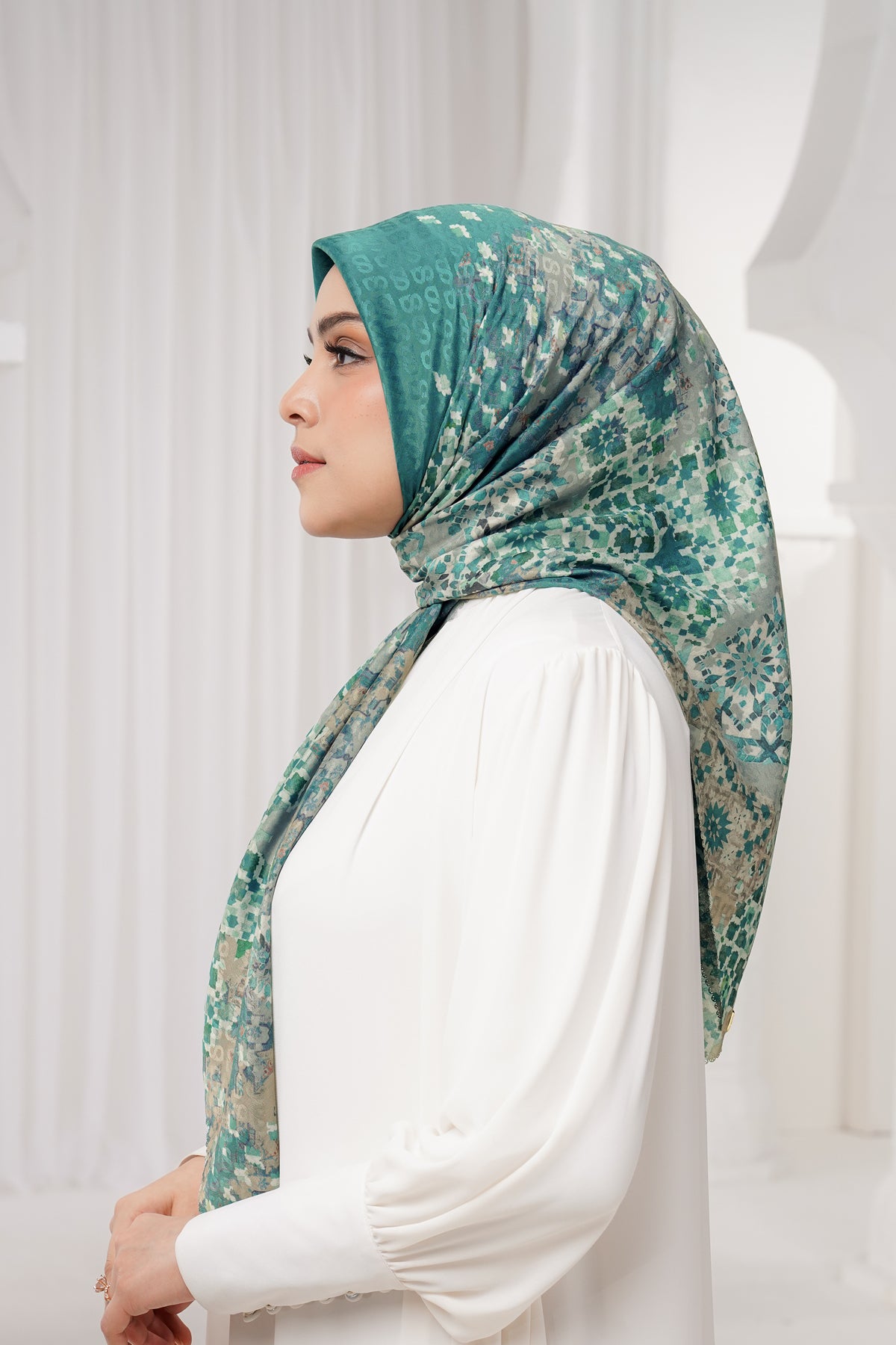 Moroccan Jacquard Voile - Evergreen