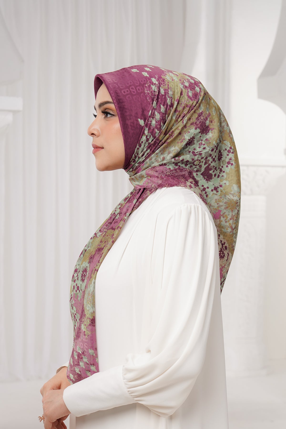 Moroccan Jacquard Voile - Grape