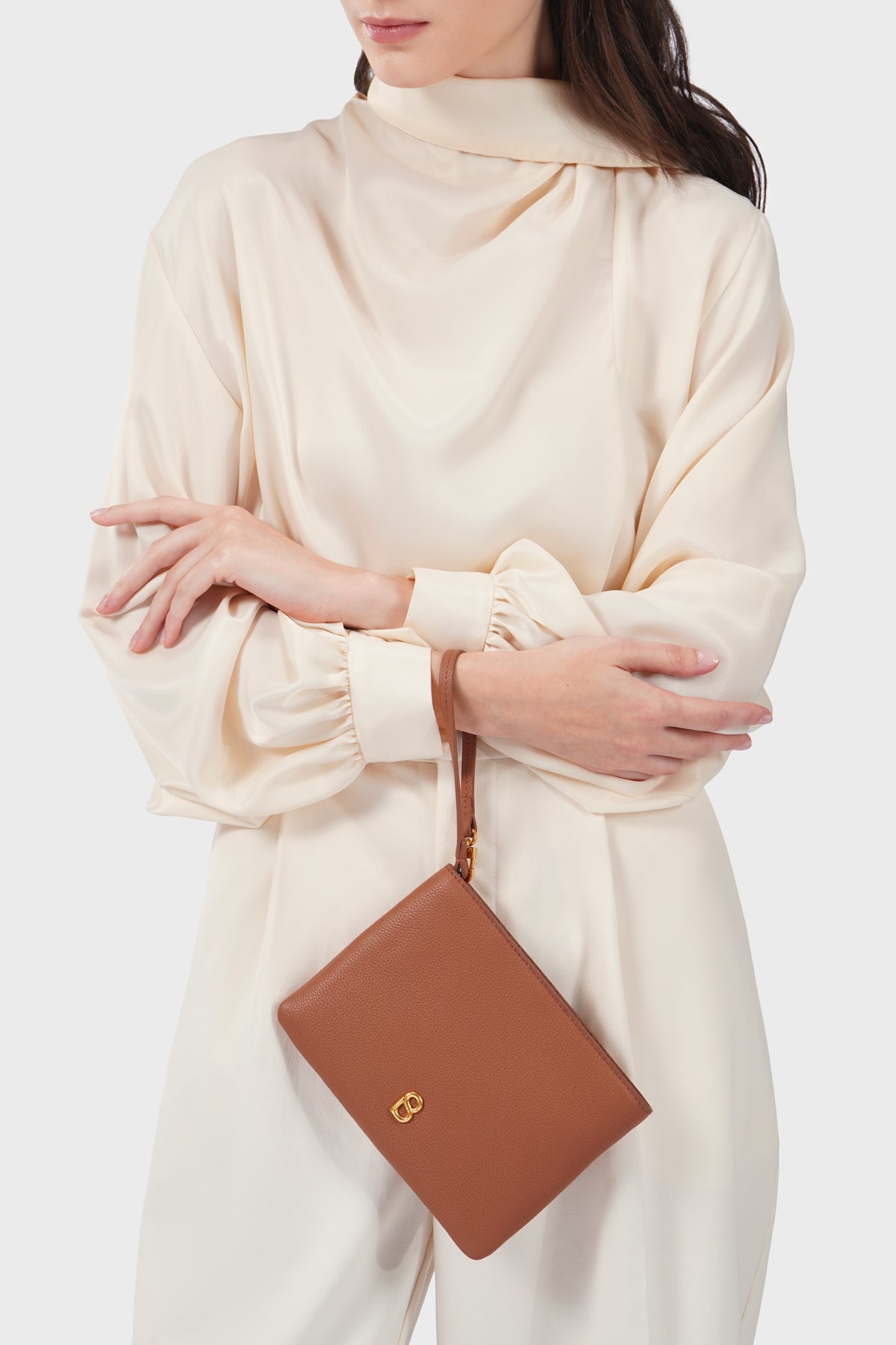 Signature Wristlet - Brown