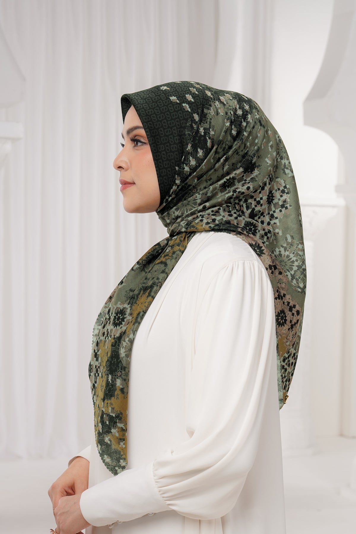 Moroccan Voile Square - Charcoal