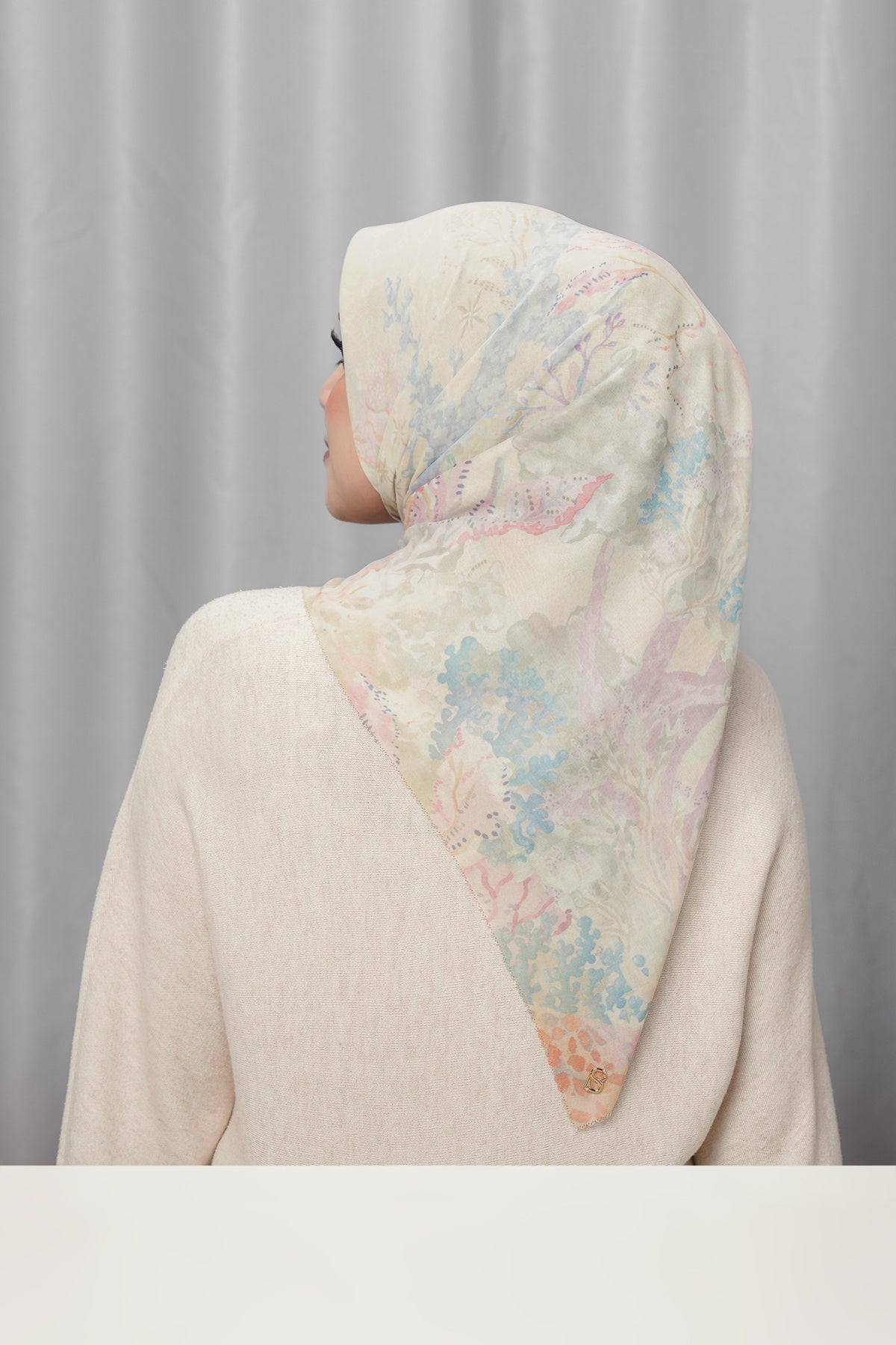 Under The Sea Satin Square - Salt