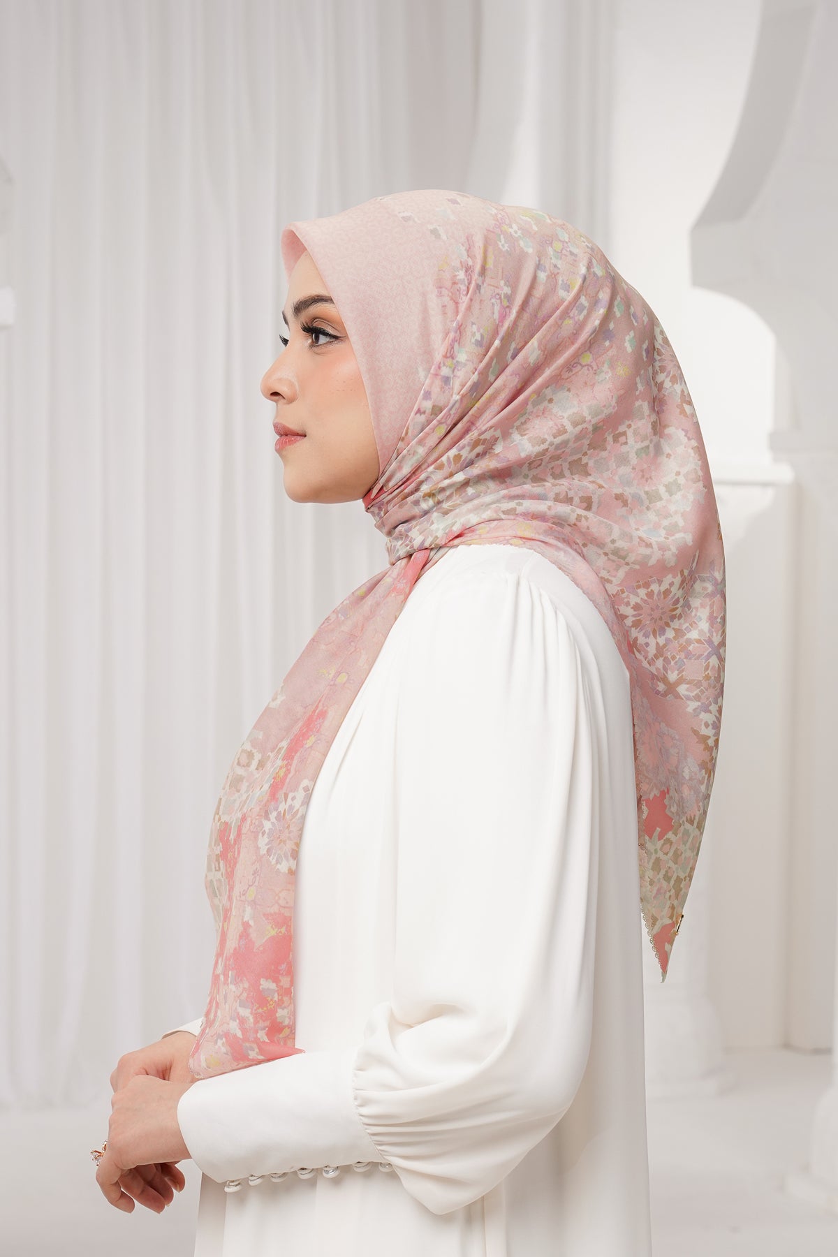 Moroccan Satin Square - Rosewater