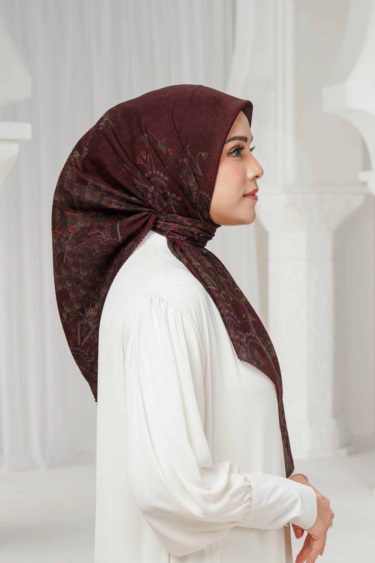 Egypt Voile Square - Carmine