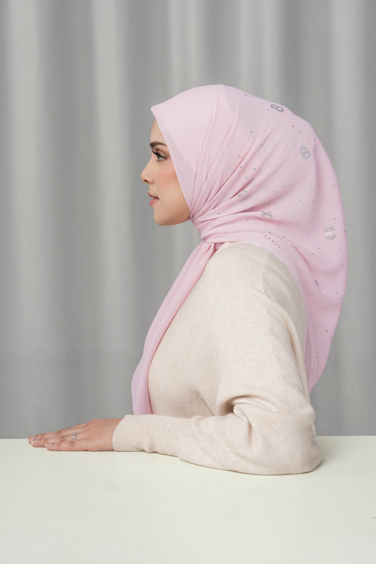 Everyday Glam Scarf - Dusty Pink