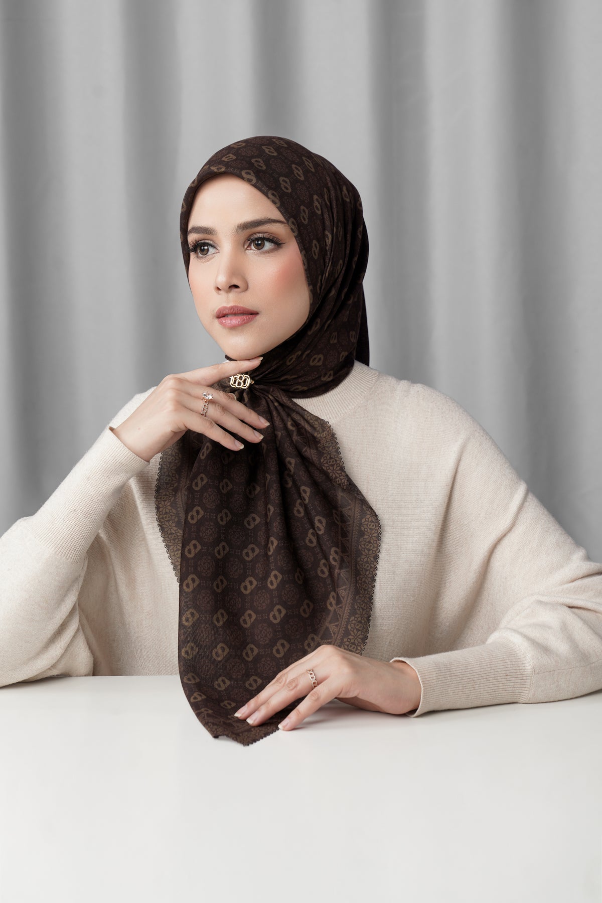 Songket Square - Mahogany